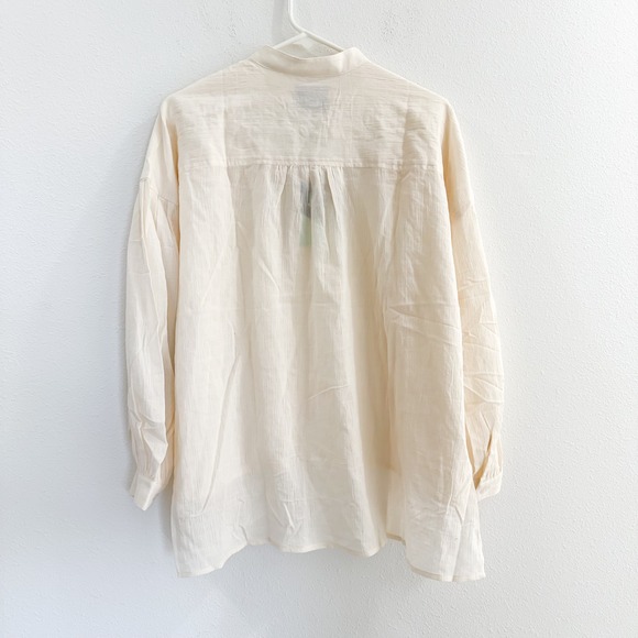 NWT Tuckernuck Boho Preppy Renaissance Pirate Blouse Top Long Sleeve S - Picture 2 of 7